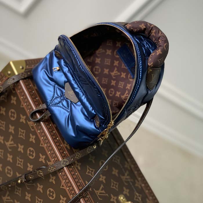 Louis Vuitton Limited Edition Navy Giant Monogram Econyl Pillow Palm  Springs Mini Backpack Bag - Yoogi's Closet