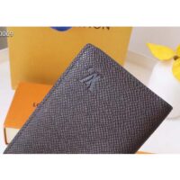 Louis Vuitton LV Unisex Pocket Organizer Acajou Navy Blue Taiga Cowhide Leather (1)