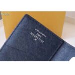 Louis Vuitton LV Unisex Pocket Organizer Acajou Navy Blue Taiga Cowhide Leather - immagine 10