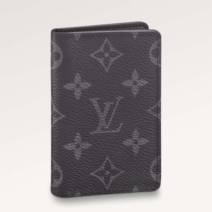 Louis Vuitton LV Unisex Pocket Organizer Coated Canvas Cowhide Leather Lining