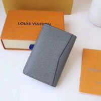 Louis Vuitton LV Unisex Pocket Organizer Glacier Black Taiga Cowhide Leather (6)