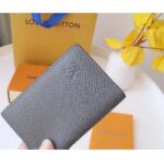 Louis Vuitton LV Unisex Pocket Organizer Glacier Black Taiga Cowhide Leather – Bild 5