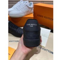 Louis Vuitton LV Unisex Rivoli Sneaker Black Mini Monogram Embossed Calf Leather Rubber (4)