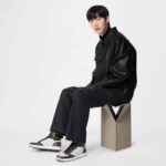 Louis Vuitton LV Unisex Rivoli Sneaker Boot Black Brown Calf Leather Monogram Canvas - Image 13