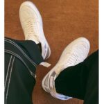 Louis Vuitton LV Unisex Rivoli Sneaker Boot Silver White Calf Leather Monogram Canvas - Bild 12