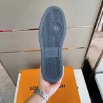 Louis Vuitton LV Unisex Rivoli Sneaker Boot Black Calf Leather Monogram Metallic Canvas - Image 8