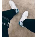 Louis Vuitton LV Unisex Rivoli Sneaker Boot Blue White Calf Leather Monogram Canvas - Bild 11