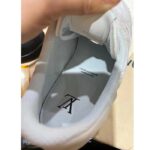Louis Vuitton LV Unisex Rivoli Sneaker White Mini Monogram Embossed Calf Leather Rubber - Image 9