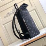 Louis Vuitton LV Unisex Roll Top Backpack Black Charcoal Cowhide Leather - Image 5