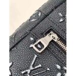 Louis Vuitton LV Unisex Roll Top Backpack Black Charcoal Cowhide Leather - Image 9