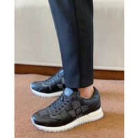 Louis Vuitton LV Unisex Run Away Sneaker Black Maxi Damier Embossed Grained Calf (11)