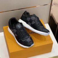 Louis Vuitton LV Unisex Run Away Sneaker Black Maxi Damier Embossed Grained Calf (11)