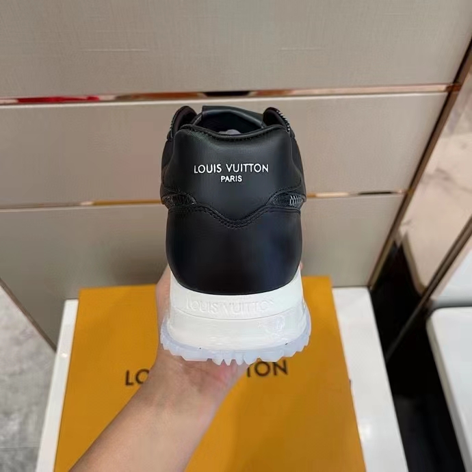 Louis Vuitton Run Away Sneaker Monogram Embossed Leather Black