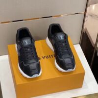 Louis Vuitton LV Unisex Run Away Sneaker Black Maxi Damier Embossed Grained Calf (11)