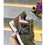 Louis Vuitton LV Unisex Run Away Sneaker Khaki Green Suede Calf Leather Monogram - Imagen 9