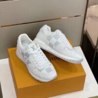 Louis Vuitton LV Unisex Run Away Sneaker White Maxi Damier Embossed Grained Calf (10)