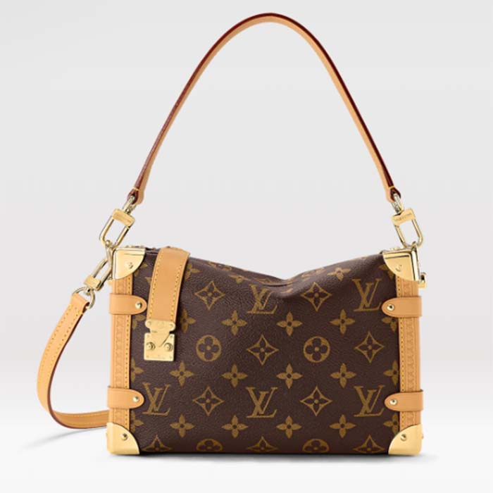 Louis Vuitton Side Trunk Handbag Monogram Canvas PM Brown 2271341