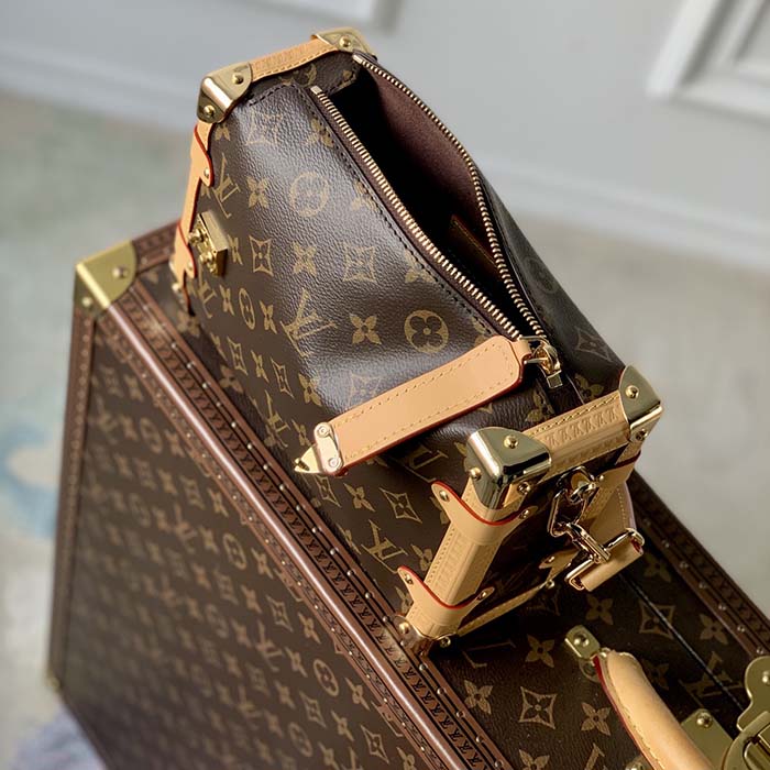 M46358-2 Louis Vuitton Monogram Canvas Side Trunk PM Handbag