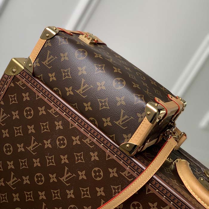 M46358-2 Louis Vuitton Monogram Canvas Side Trunk PM Handbag