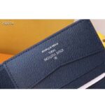 Louis Vuitton LV Unisex Slender Wallet Embossed Taiga Leather Acajou Navy Blue – Image 10