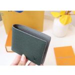 Louis Vuitton LV Unisex Slender Wallet Embossed Taiga Leather Epicea Glacier Cowhide - immagine 5