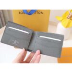 Louis Vuitton LV Unisex Slender Wallet Embossed Taiga Leather Epicea Glacier Cowhide - immagine 7