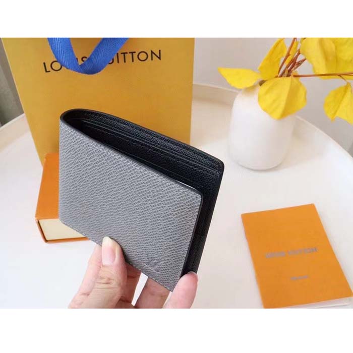 Louis Vuitton LV Unisex Slender Wallet Monochrome Taiga Leather - LULUX