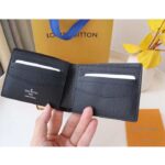 Louis Vuitton LV Unisex Slender Wallet Embossed Taiga Leather Glacier Black Cowhide – Bild 6