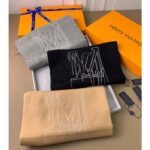 Louis Vuitton LV Unisex Stitch Scarf Black Monogram Flowers Wool Cashmere Jacquard – Bild 9