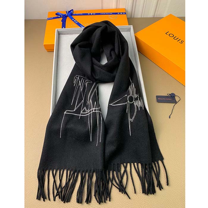 Louis Vuitton Cashmere Game On Monogram Scarf (SHF-bTJaXJ) – LuxeDH