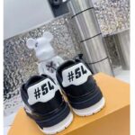 Louis Vuitton LV Unisex Trainer Sneaker Black Mix Materials Monogram Flowers – Image 7