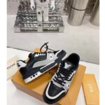 Louis Vuitton LV Unisex Trainer Sneaker Black Mix Materials Monogram Flowers – Image 6