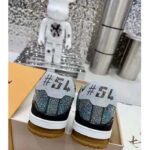 Louis Vuitton LV Unisex Trainer Sneaker Khaki Green Strass Rubber Monogram Flowers – Image 8