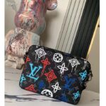 Louis Vuitton LV Unisex Trio Messenger Bag Graffiti Orange Monogram Coated Canvas - immagine 6