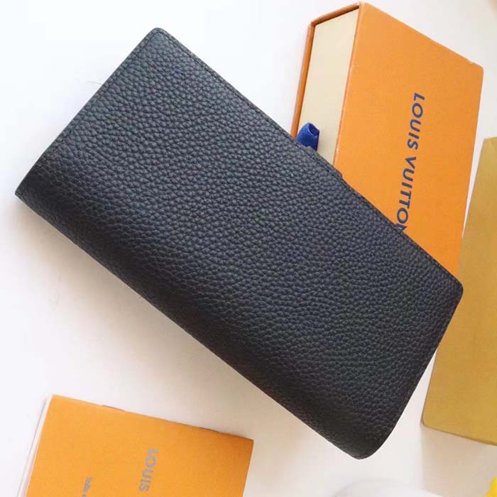 LOUIS VUITTON LV Vertical Wallet Black Taurillon