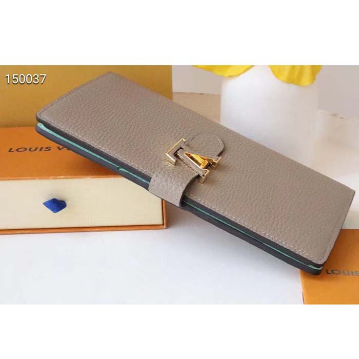 Louis Vuitton M81367 LV Vertical Wallet, Beige, One Size