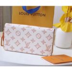 Louis Vuitton LV Unisex Zippy Wallet Beige Monogram Coated Canvas Calf Leather - immagine 2