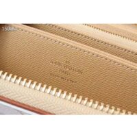 Louis Vuitton LV Unisex Zippy Wallet Beige Monogram Coated Canvas Calf Leather (10)