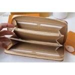 Louis Vuitton LV Unisex Zippy Wallet Beige Monogram Coated Canvas Calf Leather - immagine 6