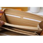 Louis Vuitton LV Unisex Zippy Wallet Beige Monogram Coated Canvas Calf Leather - immagine 7