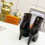 Louis Vuitton LV Women Afterglow Platform Ankle Boot Black Calf Patent Monogram Canvas – Bild 6
