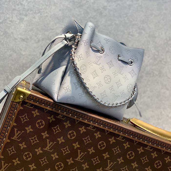 Louis Vuitton Bella Bucket Bag Galet in Perforated Calf Leather with  Silver-tone - US