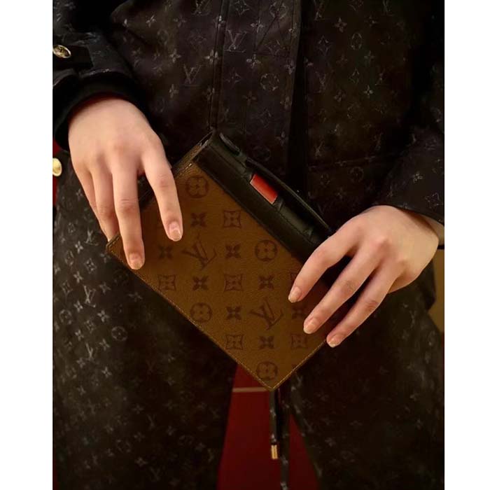 Louis Vuitton LV Women Book Chain Wallet Brown Monogram Reverse Coated  Canvas Cowhide - LULUX