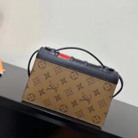 Louis Vuitton LV Women Book Chain Wallet Brown Monogram Reverse Coated Canvas Cowhide (5)