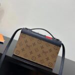 Louis Vuitton LV Women Book Chain Wallet Brown Monogram Reverse Coated Canvas Cowhide - immagine 2
