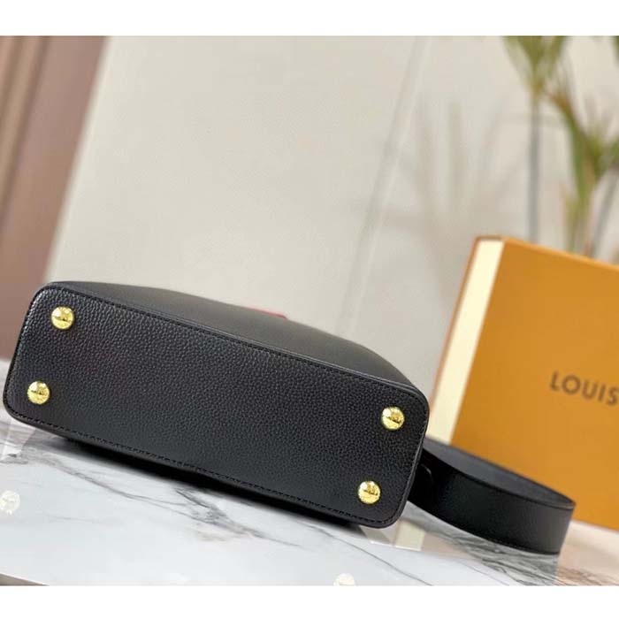 Louis Vuitton LV Women Capucines BB Black Greige Doux Scarlet Taurillon Leather (3)