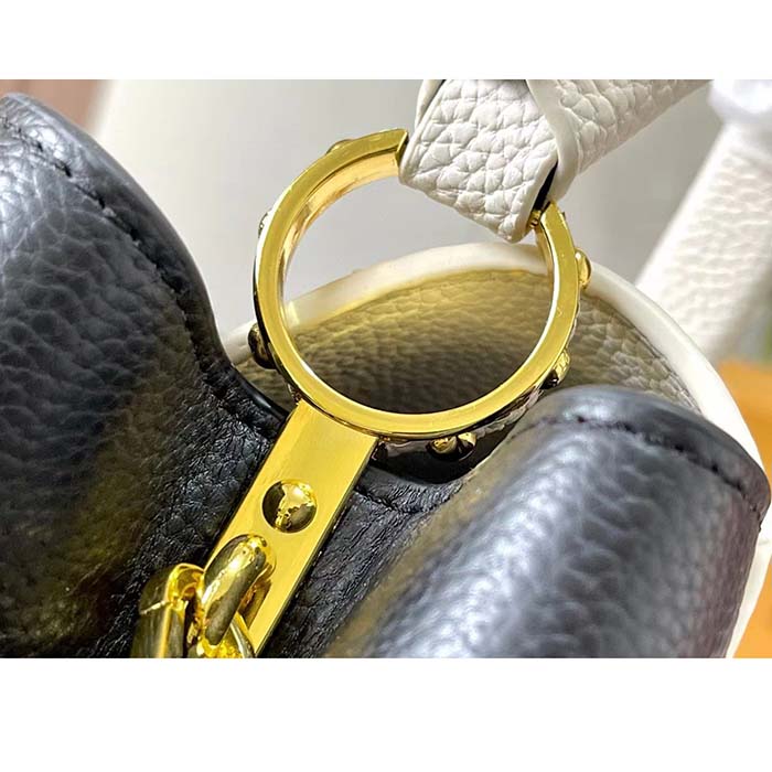 Louis Vuitton LV Women Capucines BB Black Greige Doux Scarlet Taurillon Leather (4)