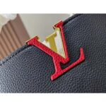 Louis Vuitton LV Women Capucines BB Black Greige Doux Scarlet Taurillon Leather – Bild 9