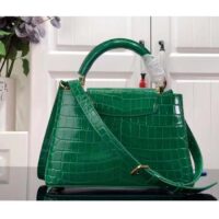 Louis Vuitton LV Women Capucines BB Handbag Green Crocodilien Brillant Savoir Faire (2)