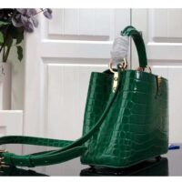 Louis Vuitton LV Women Capucines BB Handbag Green Crocodilien Brillant Savoir Faire (2)